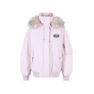 范洛Fano 时髦轻户外柔雾显白淡粉色可溯源三星90白鸭绒羽绒服女