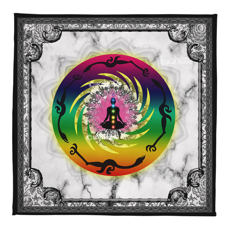 灵气太阳神鸟塔luo牌桌布推牌布tarot塔牌布水晶灵摆祭坛布背景布