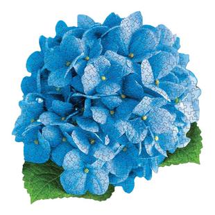 美国MADDCAPP成人解压玩具高难度异形拼图-350片蓝色绣球