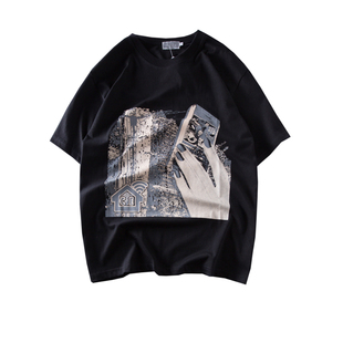 CAVEMPT TEE打电话拆除大楼 短袖T恤 C.E日系潮牌男女情侣T恤