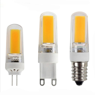 LED灯珠COB 220V G9插泡5W小灯泡水晶灯台灯壁灯110V可调光G4/E14