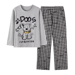 卡之恋睡衣女款长袖2026新款春秋季带胸垫纯棉加厚长裤家居服冬天