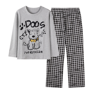 卡之恋睡衣女款长袖2025新款春秋季带胸垫纯棉加厚长裤家居服冬天