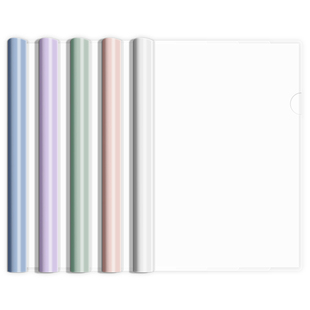 马卡龙抽杆夹文件夹透明插页a4纸收纳拉杆夹固定书夹子加厚办公用品文具抽干夹试卷整理活页资料档案透明套C1