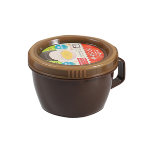 日本带盖喝汤杯午餐杯微波炉加热餐盒便当盒小学生保鲜汤盒早餐杯