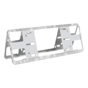 新交规车牌边框镶钻牌照框钻石新能源绿牌车牌框架车牌套车牌托钻