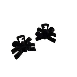 发夹公主头前额迷你小号蝴蝶结黑色抓夹女秋冬丝绒刘海头饰鲨鱼夹