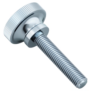 镀锌高头滚花手拧螺丝GB834大平头台阶手扭调节螺栓M3M4M5M6M8M10