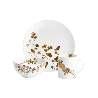 WEDGWOOD灿金花园骨瓷马克杯碗盘