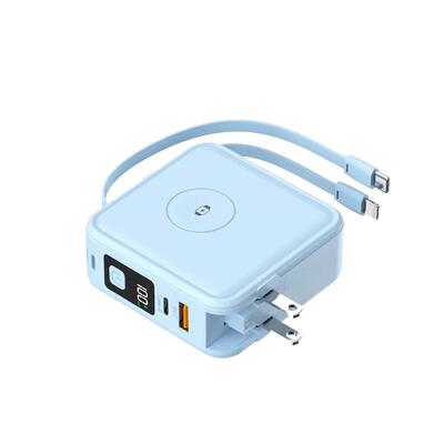 2025新固态电池充电宝AC插头15000毫安PD22.5w磁吸无线手机手表