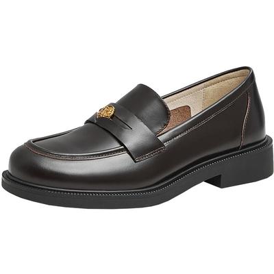 硬币乐福鞋天美意复古