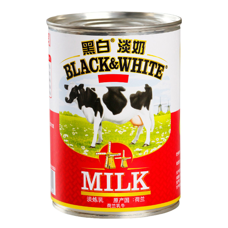 荷兰进口黑白400g原材料全脂淡奶