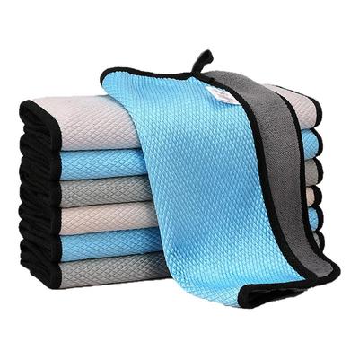 日式双面鱼鳞抹布擦玻璃专用无水印加厚鱼鳞布保洁抹布吸水不留痕