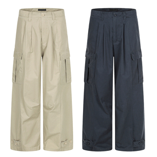 BurnBro美式复古直筒工装裤男女vibe高街宽松直筒大口袋休闲裤子