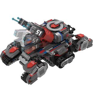 未来战舰系列星际战舰可发射坦克机器人积木益智拼装玩具模型摆件