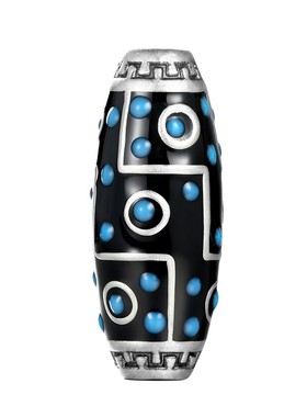 珐琅九眼吊坠纯银路路通轻奢小众