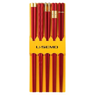 筷子家用家庭防滑防霉酒店快子耐高温餐具红色婚庆2026新款