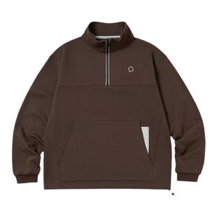 WHEELS and WIND french terry stand collar 套头半高领运动卫衣