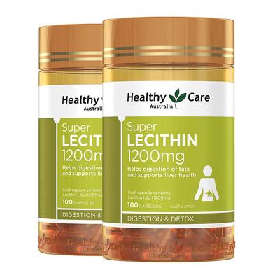 HealthyCare澳洲进口大豆卵磷脂中老年人软磷脂保健品正品100粒*2