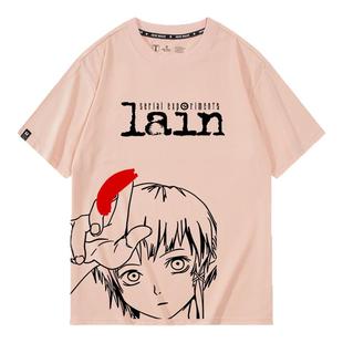 岩仓玲音lain动画计算机二次元周边夏季男女短袖T恤半袖宽松纯棉
