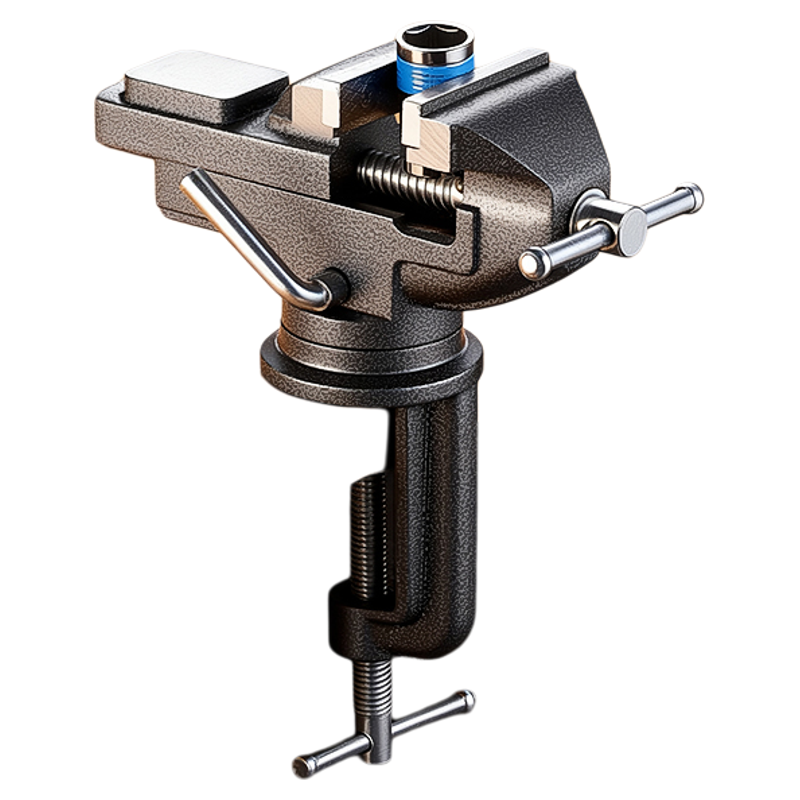 台钳小型多功能家用万向迷你台虎桌钳工作台平口小虎钳台木工夹具