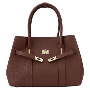 ELLE女包头层牛皮手提包高级感荔枝纹精致通勤单肩包大容量托特包