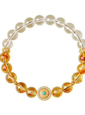 宫里上新财源八宝黄水晶手链