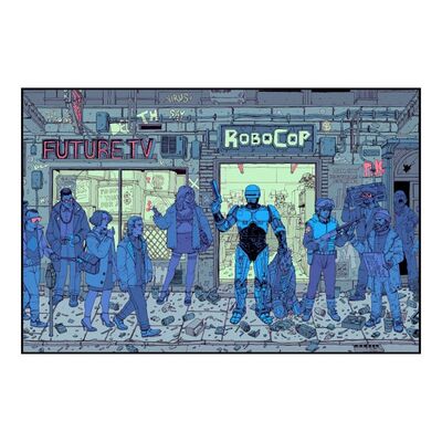 RoboCop  机械战警赛博朋克复古科幻MONDO海报装饰画打印挂画微喷
