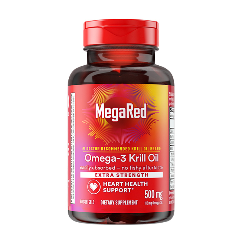 MegaRed脉拓美国纯南极磷虾油磷脂型omega3虾青素非鱼油胶囊40粒