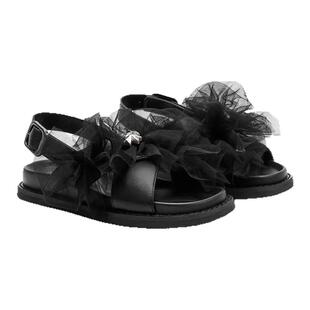 StaccatoKids思加图童鞋夏季新款女童凉鞋小女孩时尚网纱公主鞋