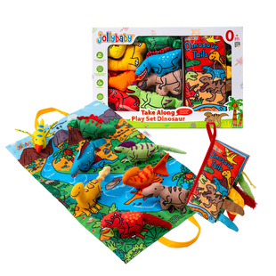 jollybaby立体尾巴布书婴儿撕不烂玩具6月宝宝新生礼物早教书礼盒