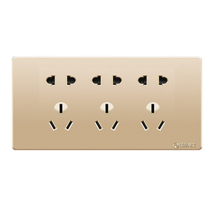 国际电工家用墙壁暗装六孔九9孔十二孔12孔面板多孔118型开关插座