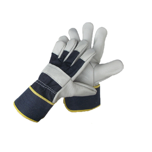 佳护短款头层牛皮电焊手套焊工焊接防护手套隔热耐用劳保皮手套