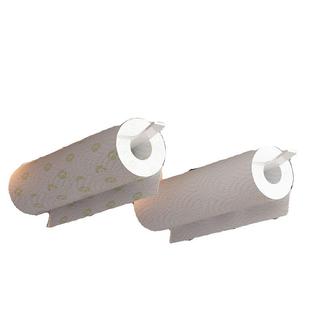 厨房纸巾架橱柜挂架子保鲜膜收纳家用卷纸免打孔懒人抹布挂杆厨具