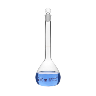 kuihuap葵花容量瓶A级高硼硅玻璃1-2-5-10-25-50-100mL加厚透明200-250-500-1000mL过检磨口具塞化学实验教学