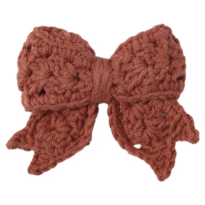 Quincy Mae秋冬新款手工编织大蝴蝶结发夹儿童发饰头饰宝宝发夹