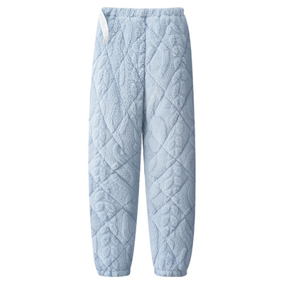 孕妇睡裤珊瑚绒三层夹棉冬外穿