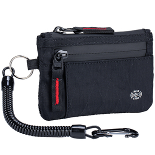 丹麦vanlemn防盗刷零钱包屏蔽RFID欧美防磁卡夹出国旅行留学卡包