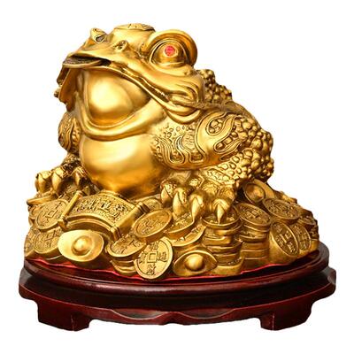 黄铜中式客厅办公室三足铜金蟾
