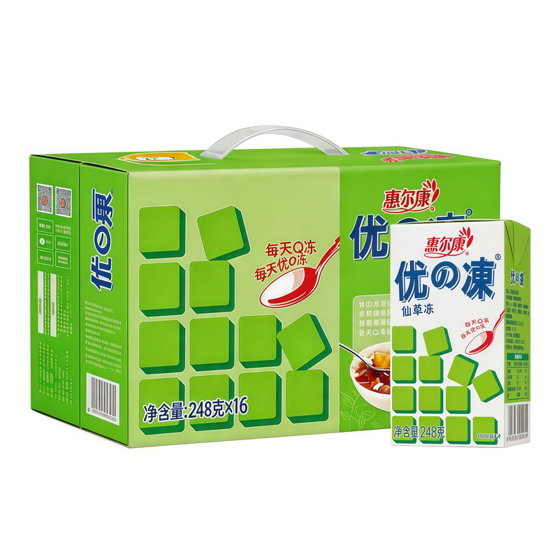 惠尔康优冻仙草冻248g*16盒整箱