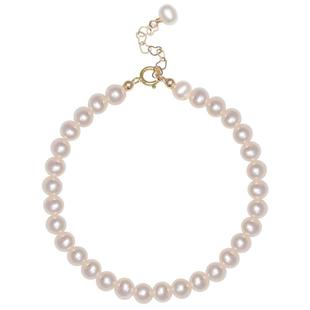 小红书同款天然珍珠手链女可挂福牌吊坠14K包金极光淡水手串礼物