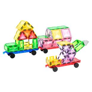 潘多象一体式工程板车磁力片玩具配件拼搭儿童益智大积木拼装小车