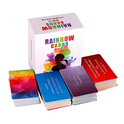 彩虹卡牌正念卡积极心理学正能量