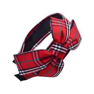 秋冬洋气外出碎塑料防滑成人女款短发发箍可爱气质布艺蝴蝶结宽边