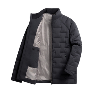 杉杉新款高端轻薄立领商务羽绒服男士鸭绒服保暖防寒通勤夹克外套