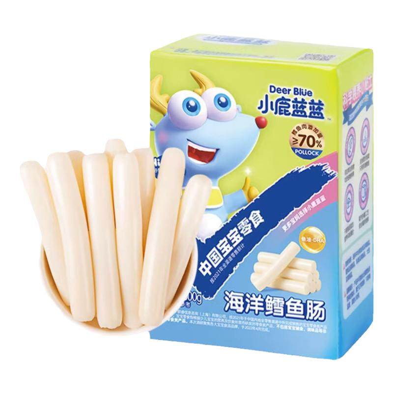 小鹿蓝蓝鳕鱼肠儿童火腿肠营养小零食（送婴幼儿宝宝辅食食谱）