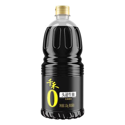 千禾零添加酱油头道生抽1.52kg/桶酿造酱油炒菜凉拌家用