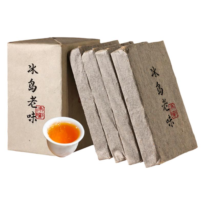 冰岛普洱茶生茶砖 云南冰岛老寨老生茶 陈年生普洱茶叶1000克砖茶