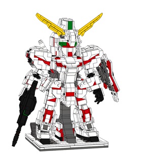 鸟叔积木MOC积木高达SEED拼装原创高达SD拼插拼搭积木高达独角兽