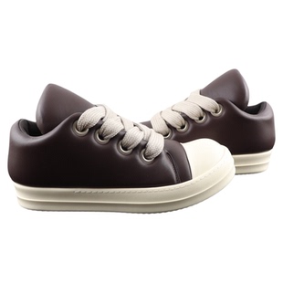 Rick RO面包鞋棕色主线新款宽鞋带低帮板鞋韩版街头男女情侣潮鞋